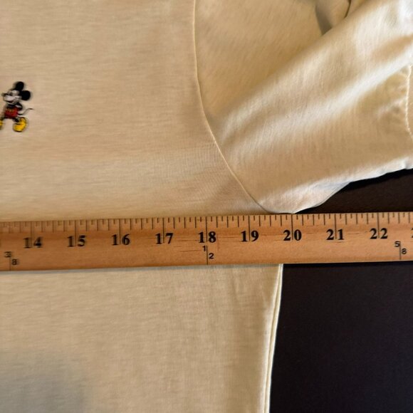 Vintage 80s Men's Disney Mickey Mouse Pale Yellow Polo Shirt, Size Large - Picture 8 of 8